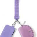 Mum's Memory Mini Zip Around Wristlet Wallets for Women -KeyChain Wallet with Detachable Dual Pouch Wristlet -Key Chain Coin Purse Small Wallets