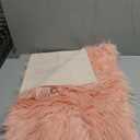 Latepis Pink 2x3 Faux Fur Rug for Bedroom Decor for Teen Girls Throw Fuzzy Fluffy Furry Sheepskin Rug for Sofa Cushion Luxury Home Dcor Rectangle