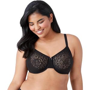 Wacoal Women's Halo Lace Underwire Bra (36D, Black) Wacoal Women's Halo Lace Underwire Bra (36D, Black)
