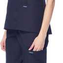 Dagacci Scrubs Medical Uniform Women and Man Scrubs Set Medical Scrubs Top and Pants (Large, Black)