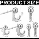 2 x LEIFIDE 30 Pcs Metal Push Pin Hangers 3 Sizes Pin Wall Hooks Picture Hanging Nails Thumb Tacks on Wooden or Fabric Wall for Home Office, 20/ 30/ 40 Lbs(Silver)