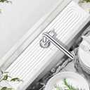 Stone Drying Mat for Kitchen Faucet: Diatomite Stone Drying Tray - Fast Water Absorbent Kitchen Sink Splash Guard for Bathroom Faucet & Counter - Ideal for Moms & Housewife (White, 23.6" x 3.94")