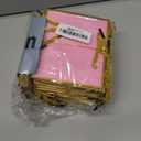EQOREIIN 50 PCS Small Gift Bags with Handles,Pink Mini Bag,5.5x 2.5x4.7 Inches Small Thank You Gift Bags Bulk with Ribbon for Party Favors,Mother's Day, Goodie, Weddings,Baby Shower(Pink Gold)