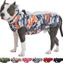 Dog Coat Dog Winter Jacket-3X Large, Warm Dog Coat Zip Up Snowsuit Dog Harness Vest Reflective Water-Resistant Dog Coat Dog Snow Jacket for Large Dogs Labrador, Huskyn, Orange-Camouflage