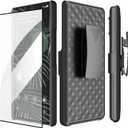 Ailiber Case for Google Pixel 7 Pro, Pixel 7 Pro Phone Holster Case with Screen Protector, Swivel Belt Clip, Kickstand Holder, Slim Shockproof Shell Full Body Phone Cover for Google Pixel 7 Pro-Black