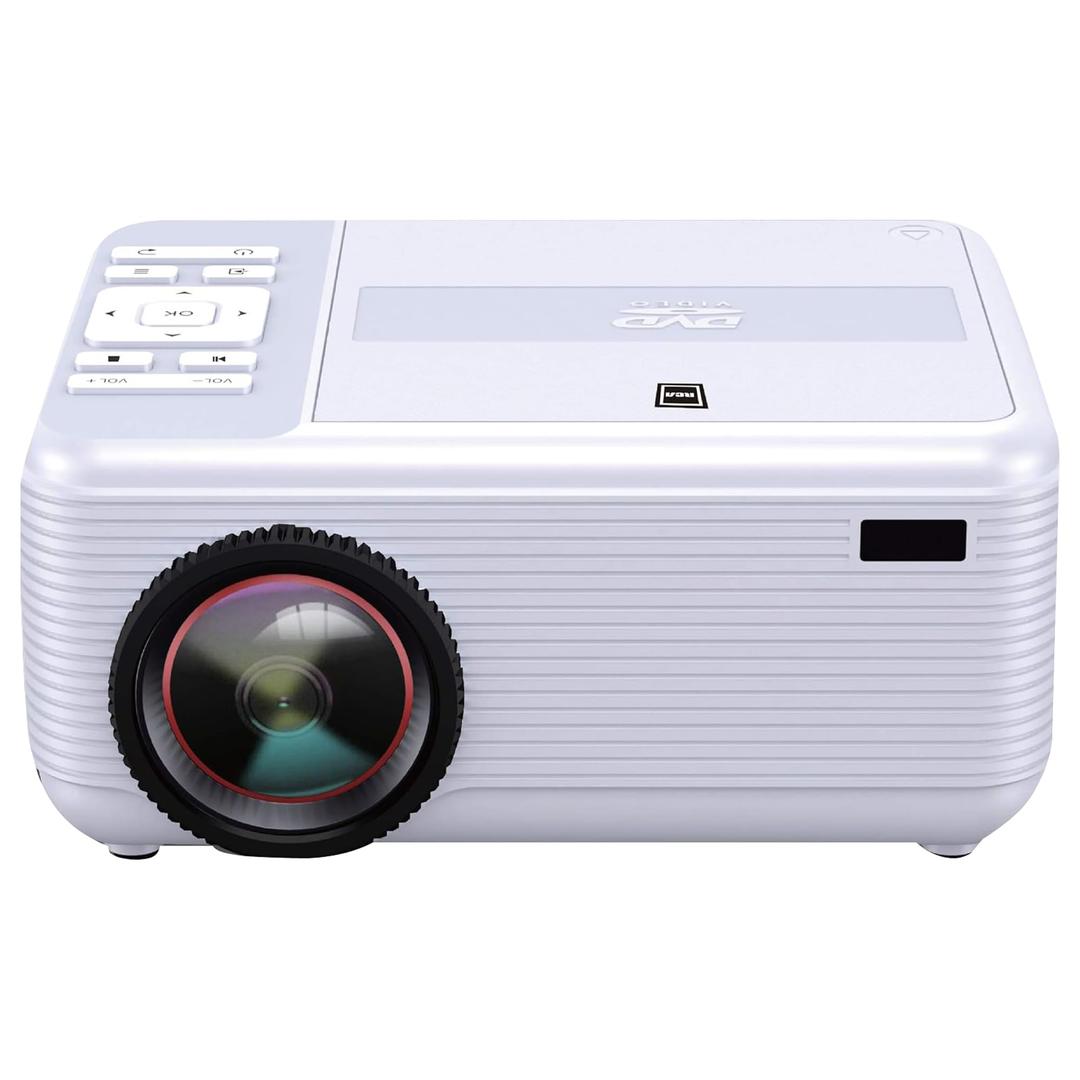 RCA RPJ140 Projector With Built-in Bluetooth & DVD Player - Movie Projector - 1080P Supported For HD, Video & Screens - Portable DVD Projector For Home Theater Compatible With Phone, Laptop, PS4, Xbox
