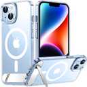 Temdan Magnetic Compatible with iPhone 14 Case/iPhone 13 Case,[Built-in Invisible Kickstand][Compatible with MagSafe] [Military Grade Shockproof] Slim Thin Phone Case for iPhone 14/13 6.1"