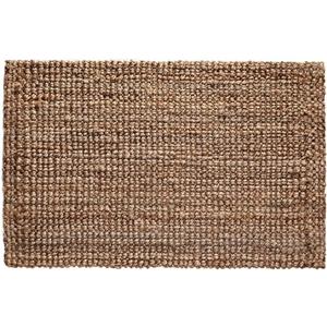 IRONGATE Jute Handspun Area Rug - Premium Jute Handwoven Reversible Chunky Textured Tan Beige Neutral Throw Accent Rug Carpet - Rustic Farmhouse Living Room Bedroom Den Study Décor - 5' x 8' Natural