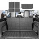 Cargo Mat Compatible with 2021-2025 Jeep Grand Cherokee L&Overland Backrest Mat TPE Material Trunk Mat Replacement for 2021-2025 Jeep Grand Cherokee L Accessories (Cargo Mat+Backrest Mat)