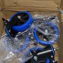 5 Inch Stem Caster Wheels Heavy Duty with Dual Locking 2200Lbs, Threaded Stem Casters 3/8" -16 x 1, Swivel Industrial Casters Set of 4, Wheels for Cart and Furniture