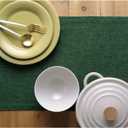 Solino Home Linen Table Runner 48 Inches - 100% Pure Linen Forest Green Table Runner 14 x 48 Inch Ideal for Dresser and Coffee Tables - Athena