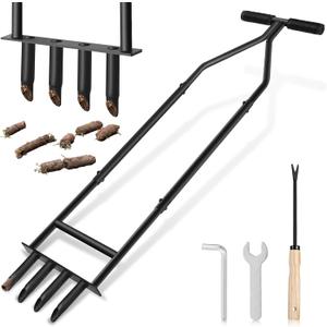 Manual Lawn Core Aerator Tool, Heavy Duty Carbon Steel Lawn Aerator, Ergonomic Labor-Saving Yard Garden Tool for Compacted Soil, Lawn Care Essentials