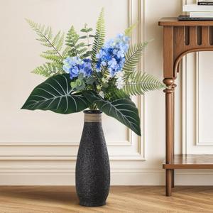 Large Artificial Hydrangea Flower for Table, Fake Hydrangea Large Greenery Bouquet for Floor Vase Big Faux Hydrangea Centerpieces Flower Greenery Plants Bouquet for Tall Vase for Home Office Decor