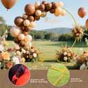 7.2FT Round Balloon Arch Stand,Gold Arch Backdrop Stand for PartiesMetal Circle Wedding Arch Heavy Duty for Ceremony Birthday Party Anniversary Bridal Graduation Decoration