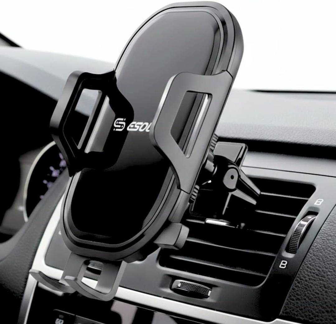 Esoulk One-Touch Air Vent Car Phone Holder, Push Button Release Vent Phone Mount, 360 Rotation Phone Mount for Car, for iPhone 17/16/15/14/13 Pro Max and Android