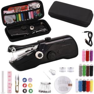 Handheld Sewing Machine, Easy to Use Portable Electric Mini Sewing Machines Comes with a Complete Kit and a Storage Sewing Bag, Suitable for Home, Travel and DIY