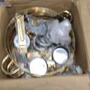 6QT Gold Chafing Dishes for Buffet, 304 Stainless Steel Food Pan with Lid, Round Chafing Dish Buffet Set of 4 Pack Food Warmer, Food Warmers for Parties Buffet Catering Events Dinners
