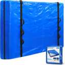 TICONN Mattress Bags for Moving, Heavy Duty Queen Mattress Cover Storage Bag with Full-Around Handle and Adjustable Buckles (Blue, Queen)