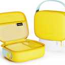 Yellow Makeup Case – Macaron Color Hard Shell Cosmetic Travel Case with Compartments, Waterproof & Durable, Portable Organizer for Make up, Skincare, and Accessories (Sunshine Yellow)