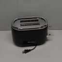 Mueller Retro Toaster 2 Slice with 7 Browning Levels and 3 Functions: Reheat, Defrost & Cancel, Stainless Steel Features, Removable Crumb Tray, Under Base Cord Storage, Black