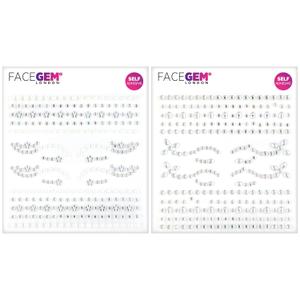 5 x 2 PCS Face Gems – Face Jewels - Self-Adhesive Rhinestone Face Jewels for Makeup, Party & Rave Looks - Eye Gems, Face Glitter, Self- Adhesive Festival Gems, Glitter Tattoo, Face Gems (Clear)