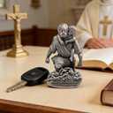 PloreWay St Christopher Medal for Car Sun Visor, Metal Saint Christopher Car Visor Clip, Talisman for Safety, Automotive Visor Accessories, Gift for Drivers, Families, Friends, Men, Women