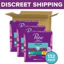 Poise Ultra Thin Incontinence & Postpartum Pads with Wings for Bladder Leaks, 3 Drop Light Absorbency, Regular Length, 132 Count