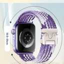 Yeahxing Nylon Braided Band for Apple Watch Ultra/2-49mm 46mm 45mm 44mm 42mm 41mm 40mm 38mm,Secure Stretchy Strap Women/Men,Parachute Buckle Bands for iWatch Series 11 10 9 8 7 6 5 4 3 SE (Black)