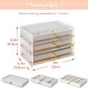 Jewelry Box For women, 3 Layer Large Jewelry Organizer With Acrylic, Multi-Function Storage Box, Accessory Holder With 3 Drawers, For Earrings Necklace Ring Bracelet