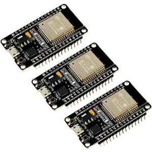 ESP-WROOM-32 ESP32 ESP-32S Development Board 2.4GHz Dual-Mode WiFi + Bluetooth Dual Cores Microcontroller Processor Integrated with Antenna RF AMP Filter AP STA Compatible with Arduino IDE (3PCS)
