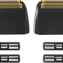 2 Pack Shaver Replacement foil Compatible with Wahl 5 Star Series Vanish Shaver 8173-700,Black