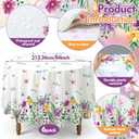 Ganeen 6 Pcs Spring Wildflower Plastic Tablecloth 84 Inch Spring Round Tablecloths Floral Theme Birthday Decor Disposable Plastic Waterproof Table Covers for Holiday Wedding Decoration Party Favor