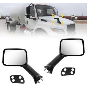Chrome Left and Right side Hood MirrorFit2022+International MVTruck A Pair