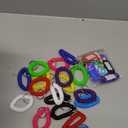 18 Pcs Assorted Color Wrist Spring Spiral Coil Keychains with 18 Pcs Key Tags, Stretchable Plastic Wrist Coil Keychain for ID Badge Gym Pool Sauna Outdoor Activities