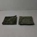 decorUhome Chenille Moss Green Fall Throw Pillow Covers 22x22 Inch Set of 2, Decorative Soft Couch Pillow Covers Solid Dyed Accent Velvet Farmhouse Neutral Square Christmas Pillow Cases for Sofa