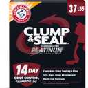 ARM & HAMMER Clump & Seal Platinum Cat Litter, Multi-Cat Clumping Litter Forms Rock-Hard Clumps, Powerful Odor Eliminators with Baking Soda, 14-Day Odor Control, 37 lbs