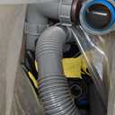 Double Sink Drain Kit - Expandable Flexible 1 1/2 Inch P-Trap Pipe, 3-1/2 Inch Sink Drain Assembly with 4-Way Fitting Adapter for Dishwasher, Space-Saving Drainage Solution for Kitchen Dual Basins