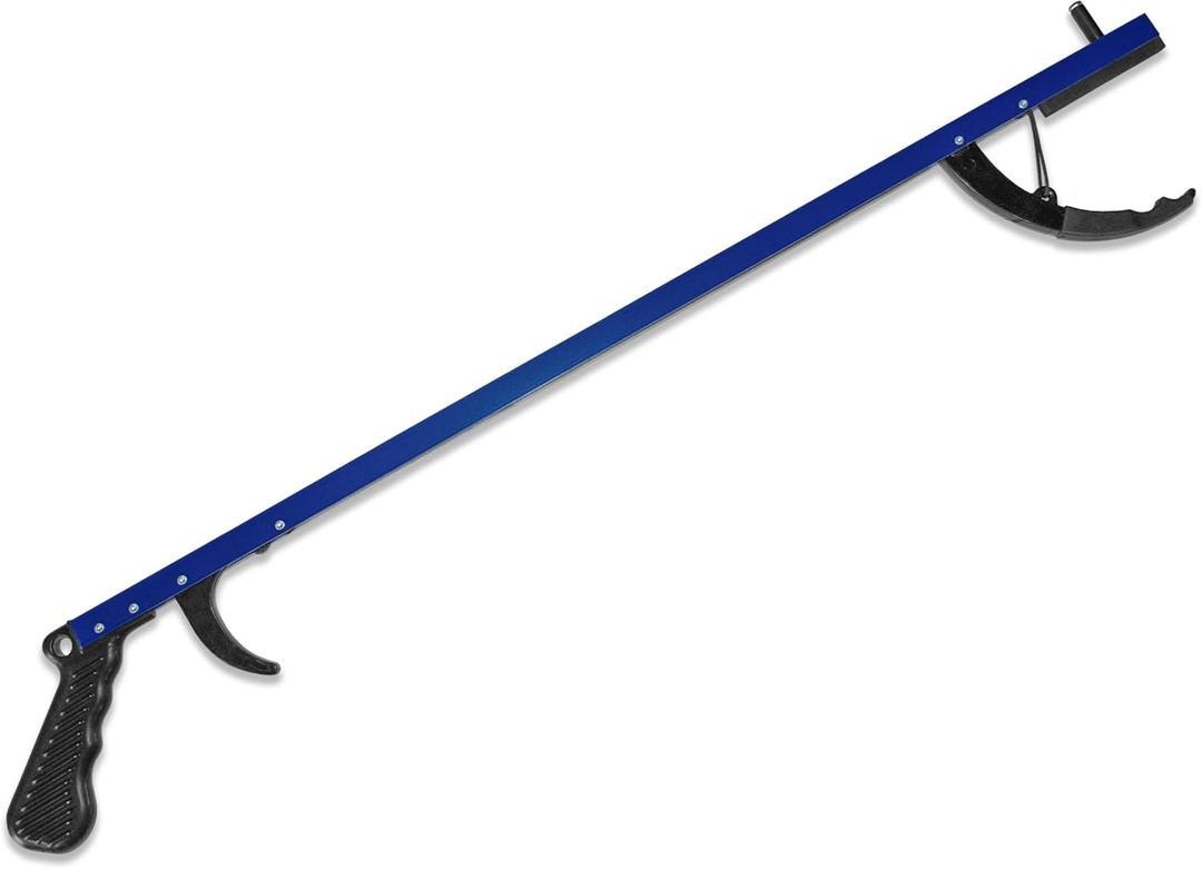 Blue Aluminum Reacher Grabber with Magnetic Tip