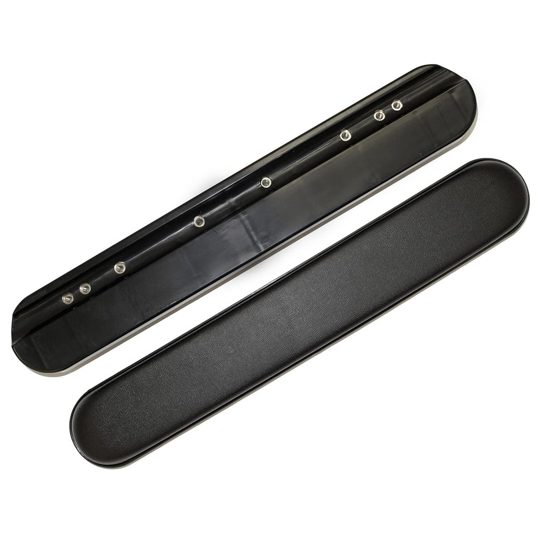 Wheelchair Armpad, Full Length, Black Base, Black Upholstered, 14" L x 2" W, TAG543001 (14")