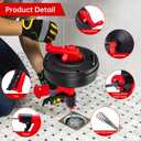 Drain Snake Hair Drain Clog Remover,SEVVETROOL Plumbing Drain Auger Snake Drill Attachment Toilet Snake Auger for Bathroom Kitchen Tub Shower Drain Clog Remover with Gloves(33ft/10M)