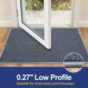 Dirt Trapping Door Mat 32x48, Grey Faux Jute Entryway Rug | 0.27" Low Profile, Washable & Non Slip Mud Mat, Back Front Door Mat Indoor Entrance