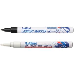 Artline, White and Black Markers, 1.2 mm and 0.7 mm respectively, 2 count total
