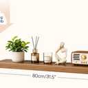 HOOBRO 31.5" Floating Shelves for Wall, Set of 2 Wall Mounted Shelf,  Rustic Brown, 7.9"D x 31.5"W x 1.5"H