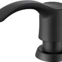 GAGALIFE Kitchen Sink Soap Dispenser with 17 Ounce Large Bottle, Built in Sink Soap Dispenser (Matte Black) Soap Dispenser for Kitchen Sink Refill from Top, G080B
