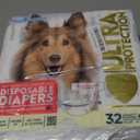 Paw Inspired 32ct Disposable Dog Diapers | Female Dog Diapers Ultra Protection | Diapers for Dogs in Heat, Excitable Urination, or Incontinence (Medium Plus)