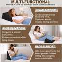 sokoro Bed Wedge Pillow for Sleeping, Triangle Pillow, Acid Reflux, Gerd, After Surgery, Back Support, Body Positioners for Pregnancy, Adults, Seniors to Elevate Head, Knee, Legs (Black, 24x14x7 in)
