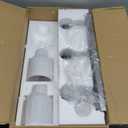PRESDE Vintage 3 Light Bathroom Light Fixtures Over Mirror Brushed Nickel Bathroom Vanity Lights with Bubble Glass Shades Bath Vanity Lighting (3-lights, Brushed Nickelwith Bubbles)