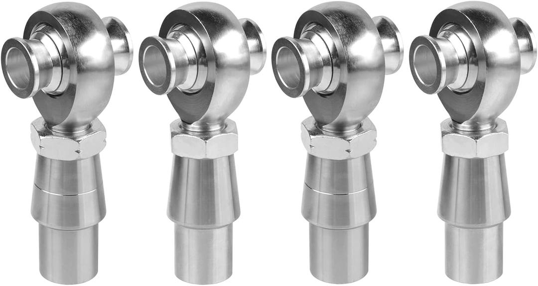 3/4 Heim Joint Rod End Kit,.750" Chromoly Heim Joints Panhard Rod End Kit for Steering,Suspension, Traction Bars, Right&Left Hand Thread with Spacer,Tube Adapters & Jam Nuts - 2Set