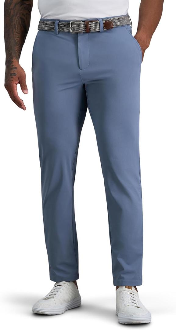 Haggar Mens Sport Travel Performance Athletic Fit Flat Front Stretch Casual Pant 36X30