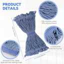 Commercial Heavy Duty Mop Heads Replacement: 6 Packs Industrial Wet Mop Head for Floor Cleaning - Commercial Products Looped End String Head Refills